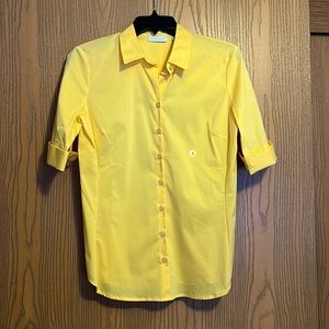 New York & Company Short Sleeved Button Down Blouse